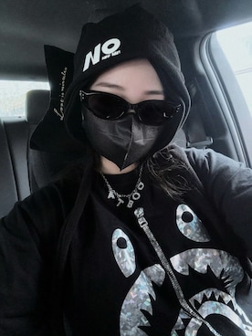 「M（エム）のアイテム（トップス、ホワイト系）」を使った、3點69さん（レディース・158cm）の春コーディネート