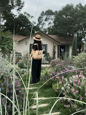 「M（エム）のアイテム（トップス）」を使った、3點69さん（レディース・158cm）の春コーディネート