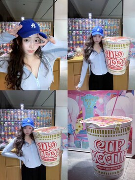 「M（エム）のアイテム（トップス）」を使った、3點69さん（レディース・158cm）の春コーディネート