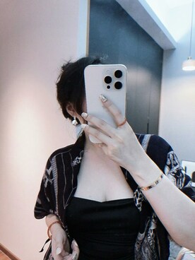 「M（エム）のアイテム」を使った、3點69さん（レディース・158cm）の春コーディネート