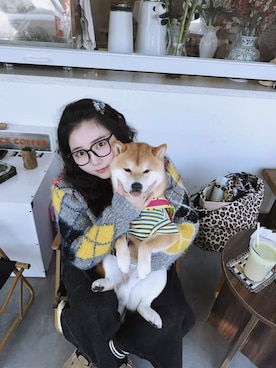 「M（エム）のアイテム（トップス、ホワイト系）」を使った、3點69さん（レディース・158cm）の春コーディネート