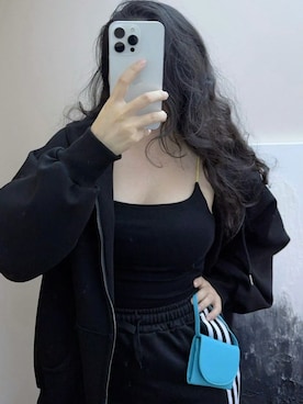 「M（エム）のアイテム（トップス）」を使った、3點69さん（レディース・158cm）の春コーディネート