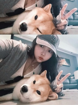 「M（エム）のアイテム（トップス）」を使った、3點69さん（レディース・158cm）の春コーディネート