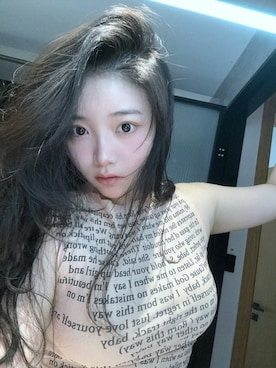 「M（エム）のアイテム」を使った、3點69さん（レディース・158cm）の春コーディネート