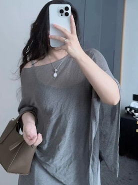 「M（エム）のアイテム（トップス）」を使った、3點69さん（レディース・158cm）の春コーディネート