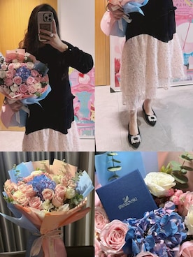 「M（エム）のアイテム」を使った、3點69さん（レディース・158cm）の春コーディネート
