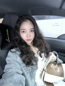 「M（エム）のアイテム（トップス）」を使った、3點69さん（レディース・158cm）の春コーディネート