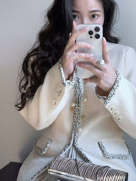 「M（エム）のアイテム（トップス）」を使った、3點69さん（レディース・158cm）の春コーディネート