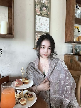 「M（エム）のアイテム」を使った、3點69さん（レディース・158cm）の春コーディネート