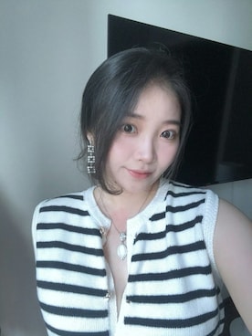 「M（エム）のアイテム（トップス）」を使った、3點69さん（レディース・158cm）の春コーディネート