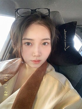 「M（エム）のアイテム」を使った、3點69さん（レディース・158cm）の冬コーディネート