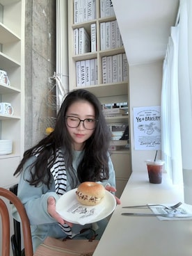 「M（エム）のアイテム（トップス）」を使った、3點69さん（レディース・158cm）の春コーディネート