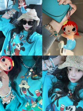 「M（エム）のアイテム（トップス）」を使った、3點69さん（レディース・158cm）の春コーディネート