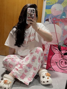 「M（エム）のアイテム（トップス）」を使った、3點69さん（レディース・158cm）の春コーディネート