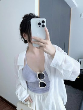 「M（エム）のアイテム（トップス）」を使った、3點69さん（レディース・158cm）の春コーディネート