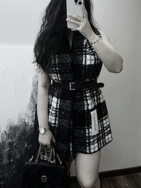 「M（エム）のアイテム（トップス）」を使った、3點69さん（レディース・158cm）の春コーディネート