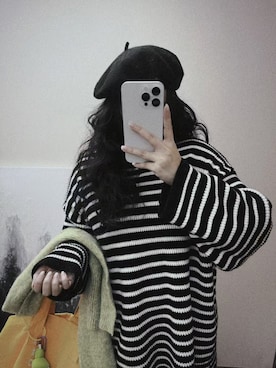 「M（エム）のアイテム（トップス）」を使った、3點69さん（レディース・158cm）の春コーディネート