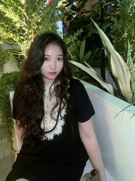 「M（エム）のアイテム（トップス）」を使った、3點69さん（レディース・158cm）の春コーディネート