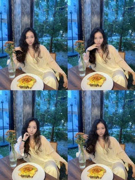 「M（エム）のアイテム（トップス）」を使った、3點69さん（レディース・158cm）の春コーディネート