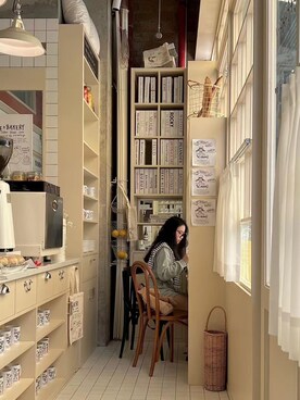 「M（エム）のアイテム（トップス）」を使った、3點69さん（レディース・158cm）の春コーディネート