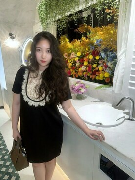 「M（エム）のアイテム」を使った、3點69さん（レディース・158cm）の春コーディネート