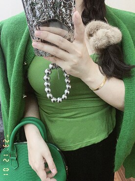 「M（エム）のアイテム」を使った、3點69さん（レディース・158cm）の冬コーディネート