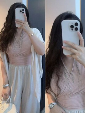 「M（エム）のアイテム」を使った、3點69さん（レディース・158cm）の春コーディネート