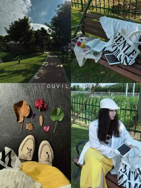「M（エム）のアイテム（トップス）」を使った、3點69さん（レディース・158cm）の春コーディネート