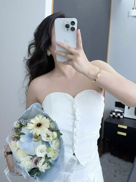 「M（エム）のアイテム」を使った、3點69さん（レディース・158cm）の春コーディネート