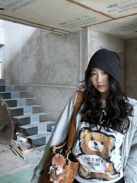 「M（エム）のアイテム（トップス）」を使った、3點69さん（レディース・158cm）の春コーディネート