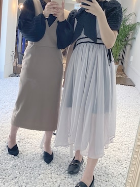 「ANDGEEBEE（アンジービー）のアイテム」を使った、ユキさん（レディース・158cm）の秋コーディネート