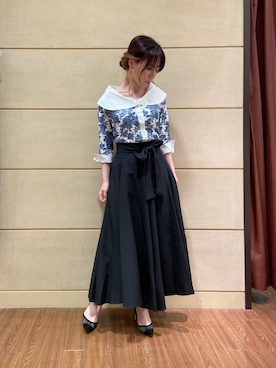 「フラワープリント」｜「アイテム（キャミソール）」を使った、Rosettaさん（レディース・155cm）の夏コーディネート