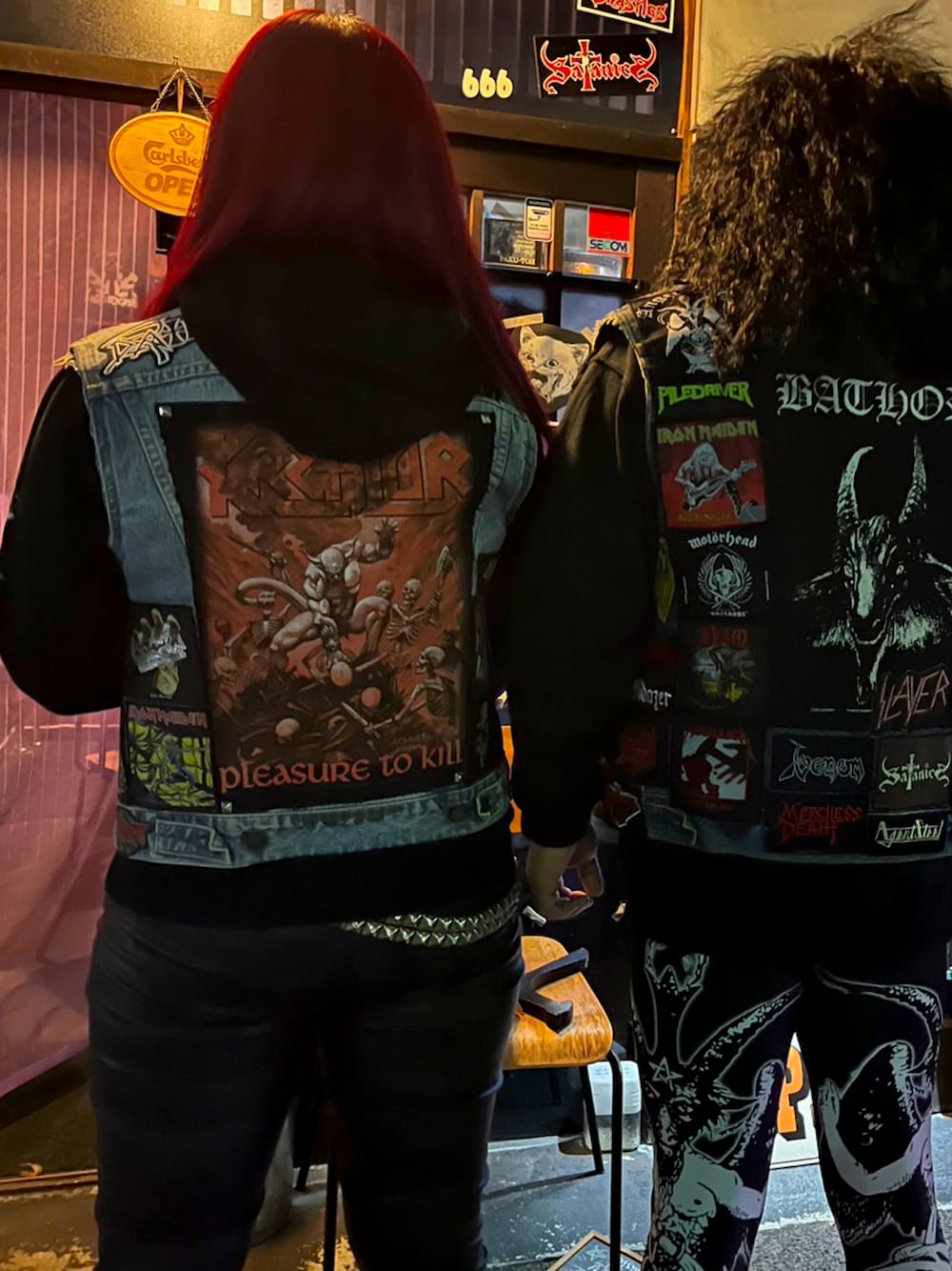 「WEARハロウィン2022、秋冬コーデ、Gジャン、レザー、スタッズ、ブラック、大人女子」｜「Levi'sの手縫いパッチGじゃん（デニムジャケット、ブルー系）」を使った、Emilyさん（骨格ウェーブ・レディース・166cm）の秋コーディネートの1枚目の写真