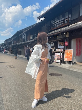 「one after another NICE CLAUP（ワンアフターアナザーナイスクラップ）のアイテム（マウンテンパーカー）」を使った、ａｎｃｈａｎさん（レディース・158cm）の夏コーディネート