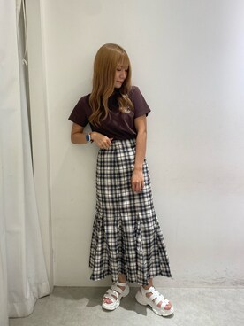 「one after another NICE CLAUP（ワンアフターアナザーナイスクラップ）のスニーカー底グルカサンダル（サンダル）」を使った、ａｎｃｈａｎさん（レディース・158cm）の夏コーディネート