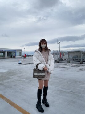 「one after another NICE CLAUP（ワンアフターアナザーナイスクラップ）のアイテム（ダウンジャケット/コート）」を使った、ａｎｃｈａｎさん（レディース・158cm）の冬コーディネート