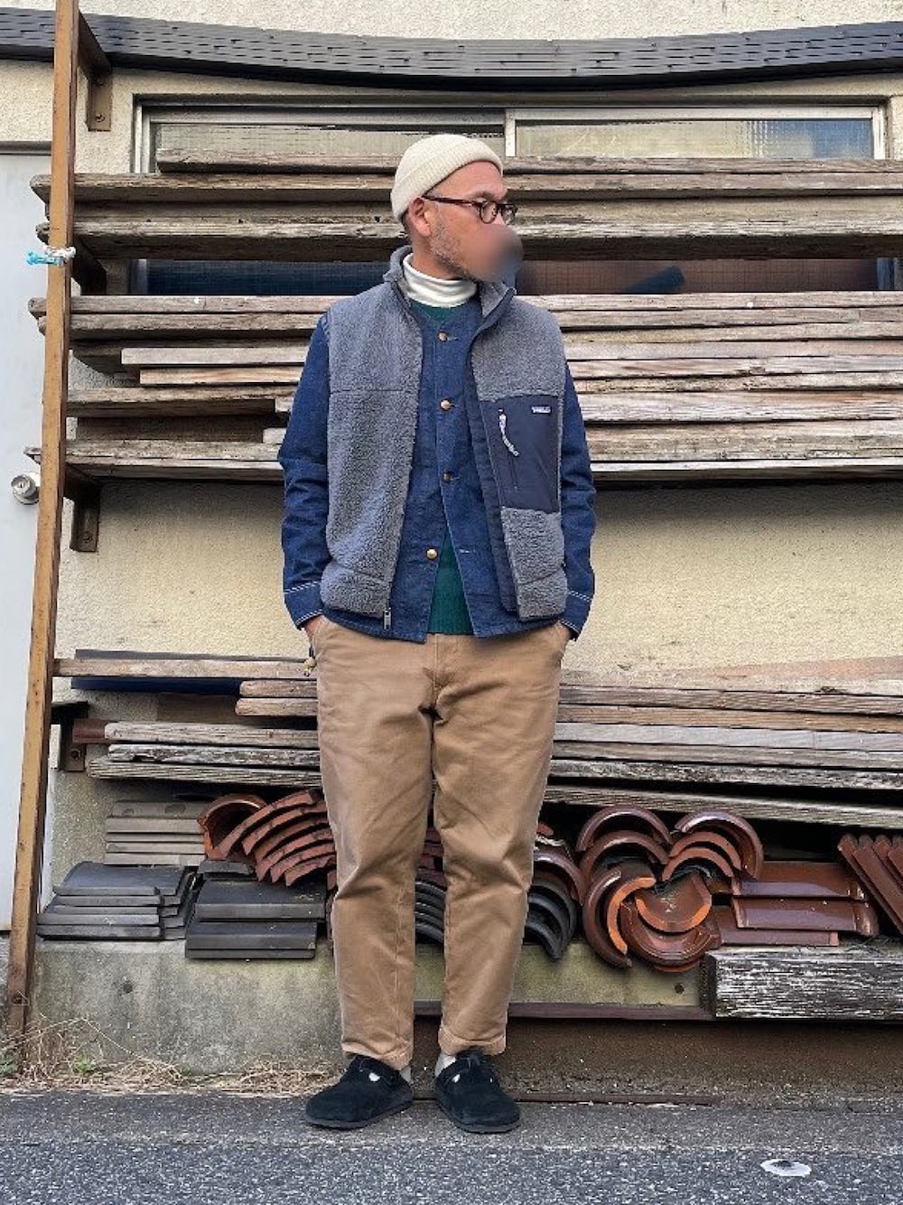 orSlowのノーカラージャケットを使った人気ファッションコーディネート