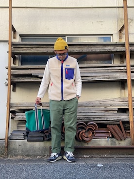 「アイテム（その他アウター、ベージュ系）」を使った、yonemicci70さん（メンズ・173cm）の秋コーディネート