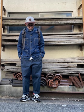 「アイテム（バックパック/リュック）」を使った、yonemicci70さん（メンズ・173cm）の秋コーディネート