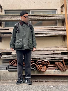 「アイテム（スニーカー）」を使った、yonemicci70さん（メンズ・173cm）の冬コーディネート