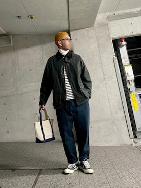 「アイテム（ブルゾン）」を使った、yonemicci70さん（メンズ・173cm）の冬コーディネート