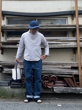 「LOLO（ロロ）のアイテム」を使った、yonemicci70さん（メンズ・173cm）の秋コーディネート