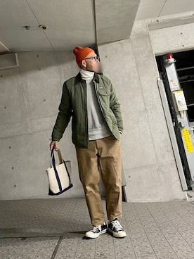 「アイテム（シューズ）」を使った、yonemicci70さん（メンズ・173cm）の冬コーディネート