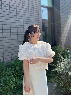 「YENNA（イェンナ）のアイテム」を使った、RINAさん（レディース・160cm）の春コーディネート