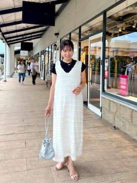 「ap retro（アプレトロ）のアイテム（ワンピース/ドレス）」を使った、RINAさん（レディース・160cm）の夏コーディネート