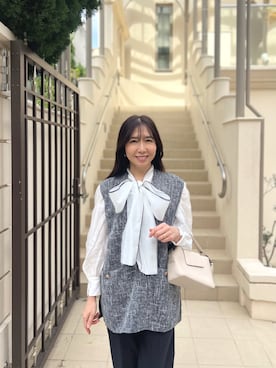 「YENNA（イェンナ）のアイテム」を使った、RINAさん（レディース・160cm）の春コーディネート