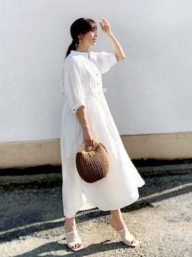 「カコバッグ」｜RINAさん（レディース・160cm）の夏コーディネート