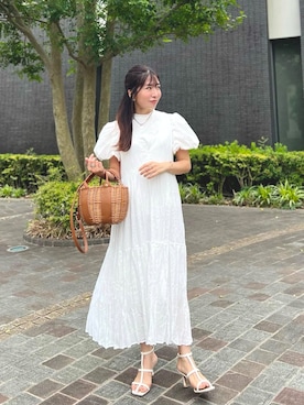 「ap retro（アプレトロ）のアイテム（ワンピース/ドレス）」を使った、RINAさん（レディース・160cm）の夏コーディネート