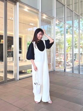 「ap retro（アプレトロ）のアイテム（オールインワン・サロペット）」を使った、RINAさん（レディース・160cm）の夏コーディネート
