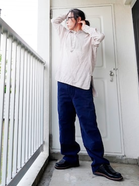 「FOB FACTORY（エフオービーファクトリー）のアイテム（パンツ）」を使った、s uchidaさん（メンズ・173cm）の春コーディネート